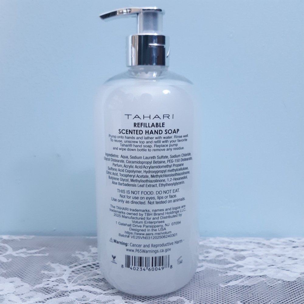 Tahari Vanilla Jasmine Scented Hand Wash Liquid Soap Floral Perfumed Cleanser - Picture 3 of 4